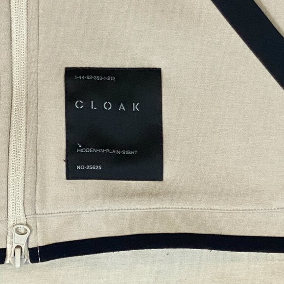 CLOAK Hidden in Plain Sight Boxy Cropped Full Zip Hoodie XL #319H - Picture 9 of 12